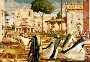Szent Jeromos és oroszlán a kolostorban, 1501-09
